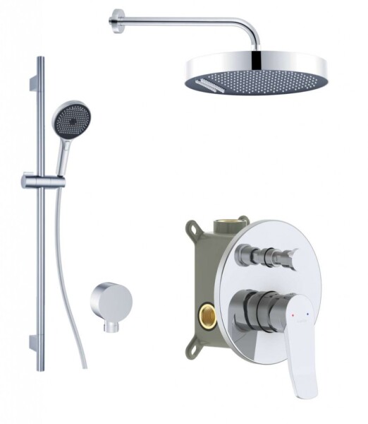 Kielle - Nefia Baterie pod omítku pro 2 spotřebiče, s příslušenstvím a s tělesem, chrom 20627SP50