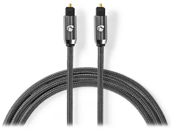 Nedis Optický audio kabel TosLink (M) - TosLink (M) 2.00 m šedá (CATB25000GY20)
