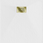 MEXEN/S - Hugo sprchová vanička SMC 70 x 70, bílá, krytka zlatá 42107070-G