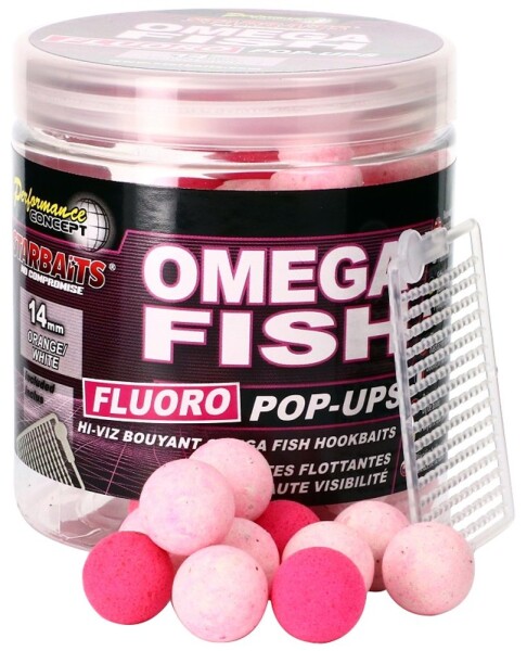 Starbaits Plovoucí boilies Fluo Omega Fish 80g - 14mm,Starbaits Plovoucí boilies Fluo Omega Fish 80g - 14mm