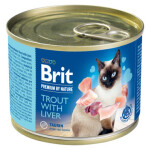 Brit Premium Cat by Nature konz Trout&Liver 200g + Množstevní sleva