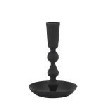 Chic Antique Kovový svícen Antique Black 14,5 cm, černá barva, kov