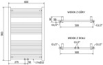 MEXEN/S - Mars radiátor + topná tyč 900 x 600 mm, 600 W, antracit W110-0900-600-2600-66