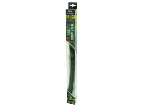 Ploché stěrače COMPASS FLAT SET 530+530mm GREEN FAB II