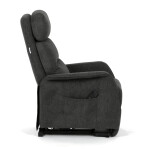 Relaxační křeslo, elektrické kabelové ovládání, šedá, látka, TV-L8960 GREY2