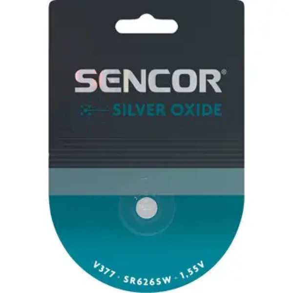 Sencor SR626SW / Knoflíková baterie / stříbrooxidová / 1 ks (SBA V377/SR626SW 1BP)
