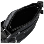 Stylová dámská textilní crossbody kabelka Zayana, černá