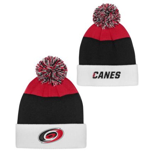 Outerstuff Dětská zimní čepice Carolina Hurricanes NHL Essentials Cuffed Knit W Pom