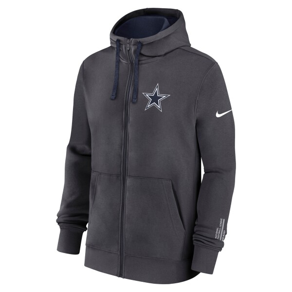 Nike Pánská mikina Dallas Cowboys NFL Playbook Full-Zip Fleece Hoodie - Antracitová Velikost: 2XL