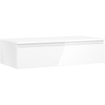 MEXEN/S - Orio koupelnová skříňka pod umyvadlo 100 cm s deskou, 1 šuplík, bílá lesk 91A10-10023-1-BFC00