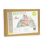 ECOTOYS Dřevěné kostky Město