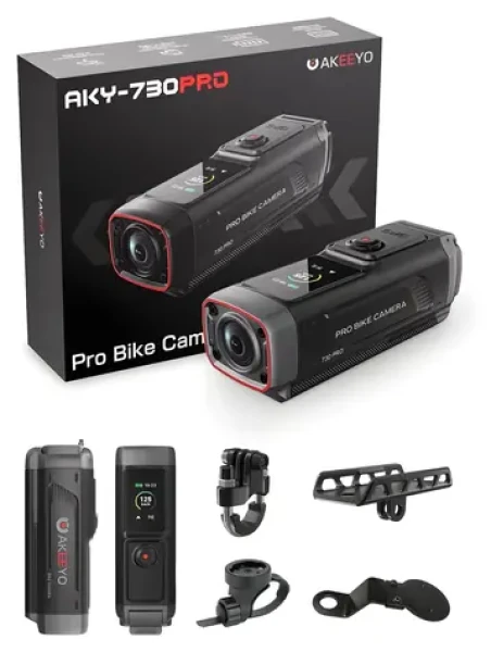 AKEEYO 730Pro černá / Sportovní kamera / 4K / na řídítka kola a motocyklu