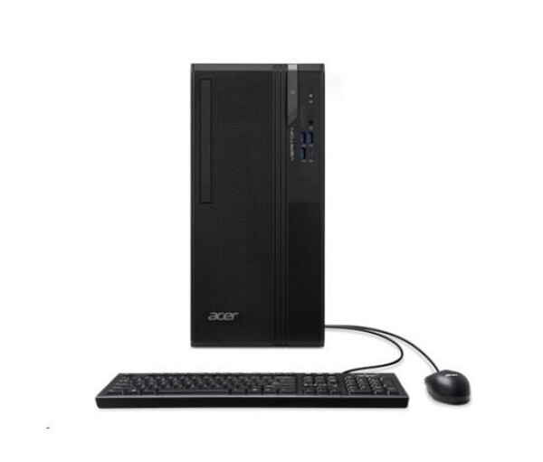 ACER PC Veriton VS2720G, i3-14100,8GB DDR5,512GB M.2 SSD,Wifi,DVD±RW,USB KB+mouse,W11P,180W,Black EDF_11294692