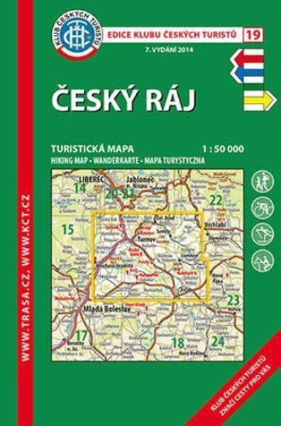 KČT 19 Český ráj1:50 000 / 7. vydání Turistická mapa