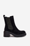 Dámské Zateplené Kotníkové Boty Na Klíně Černé Zoralia 41