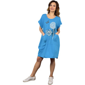 HOSH Dámské šaty Sora Velikost: UNI, Barva: Tyrkysová