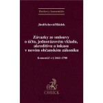 Závazky ze smlouvy o účtu, jednorázovém vkladu, akreditivu a inkasu v novém OZ