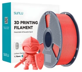 Sunlu Filament PLA+ třešňová / Struna pro 3D tiskárnu / PLA+ / 1,75 mm / 1 kg (PLA+ CR)