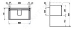 Laufen - Pro S Umyvadlová skříňka, 810x450x390 mm, 1 zásuvka, grafit mat H4835020964801