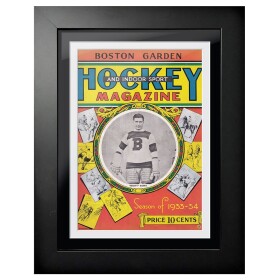 Mustang Obraz v rámu Boston Bruins NHL Program Cover Hockey Magazine Boston Garden 1933