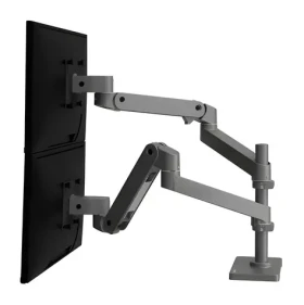 Ergotron LX Pro Dual Stacking Arm šedá / Stolní rameno pro 2 monitory (45-690-293)