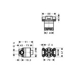 AXOR - Montážní tělesa Těleso pro termostat a sprchový sloup 10902180