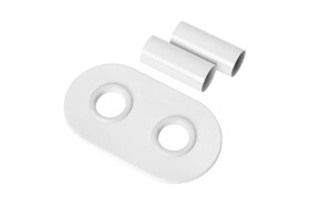 CERANO Krycí rozeta středového připojení radiátoru 50mm - bílá lesklá