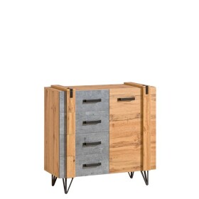 FRONTI Komoda LOFTER 06 beton millenium + dub wotan