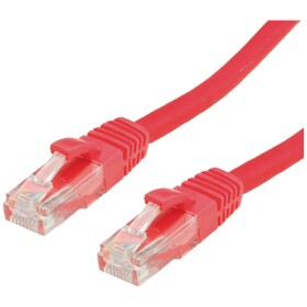 Value 21.99.1081 RJ45 síťové kabely, propojovací kabely CAT 6 U/UTP 10.00 m červená (jasná) nestíněný, bez halogenů, samozhášecí 1 ks