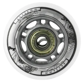 NILS Extreme Sestava bílých PU koleček 64x24 + ložiska ABEC7 (5907695515862)