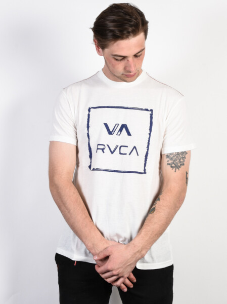 RVCA VA ALL THE WAY ANTIQUE WHITE pánské tričko krátkým rukávem