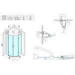 GELCO LEGRO Čtvrtkruhový sprchový kout 900x900 čiré sklo, GL5590 GL5590
