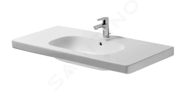 DURAVIT - D-Code Umyvadlo nábytkové 1050x480 mm, s přepadem, s otvorem pro baterii, bílá 03421000002