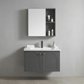 REA - Sada koupelnového nábytku s umyvadlem Denver 60cm Grey REA-M0010