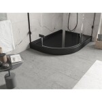 MEXEN - Flow+ Sprchová vanička čtvrtkruh asymetrická pravá 100 x 90, černá mat 46Q709010RH