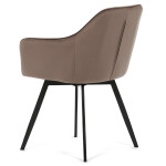 Jídelní židle, hnědá, sametová látka, DCH-425 BR4