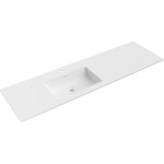 MEXEN - Otis umyvadlo zapuštěné do desky levá 161 x 46,5, bílá mat 25181601L