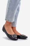 Eko kožené baleríny se zdobením černé Tulnelia 36