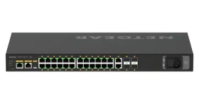 NETGEAR M4250-26G4F-PoE+ / Switch / L3 řízený / 24x Gigabit PoE+ / 2x Gigabit / 4x SFP (GSM4230P-100EUS)