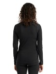 Dámské triko ICEBREAKER Wmns 200 Oasis LS V, Black/Snow/Stripe velikost: L