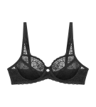 AMOURETTE GRAPHIC – Krajková podprsenka s kosticemi pro celodenní pohodlí Triumph BLACK 75C