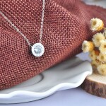 Ocelový náhrdelník se zirkony Virginia - chirurgická ocel, Stříbrná 40 cm + 5 cm (prodloužení)