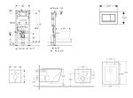 GEBERIT - Duofix Set předstěnové instalace, klozetu Arkas I a sedátka softclose, tlačítko Sigma20, chrom SANI11CA1171