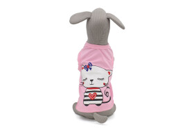 Kitty elastické tričko pro psa Barva: Růžová, Délka zad (cm): 35, Obvod hrudníku: 40 - 48 cm