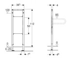 GEBERIT - Duofix Montážní prvek pro podpěry, 112 cm, pro bezbariérové řešení 111.790.00.2