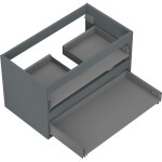 MEXEN - Box-A skříňka pro umyvadlo 80, 2 zásuvky, grafit mat 91AX0-0800-470-2-66