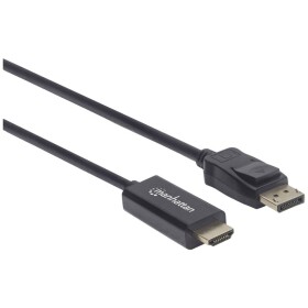 Manhattan DisplayPort / HDMI kabelový adaptér Konektor DisplayPort, Zástrčka HDMI-A 1.00 m černá 153195 Kabel DisplayPort