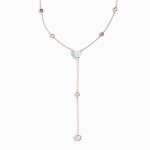 Royal Fashion náhrdelník 18k zlato Vermeil GU-DR24617N-ROSEGOLD-MOONSTONE-ROSEQUARTZ-AMETHYST