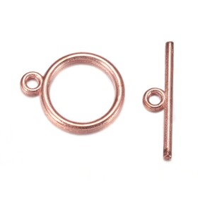 Americké zapínání - růžově zlaté - 15 x 15 x 2 mm - 1 ks