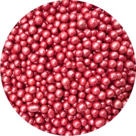 Cukrovo-rýžové perly červené 5mm 80g - I LOVE CAKES